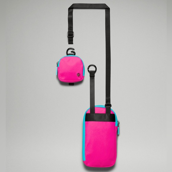 NWOT Modular Phone Crossbody Bag, Sonic Pink/Blue/Black - Picture 4 of 10